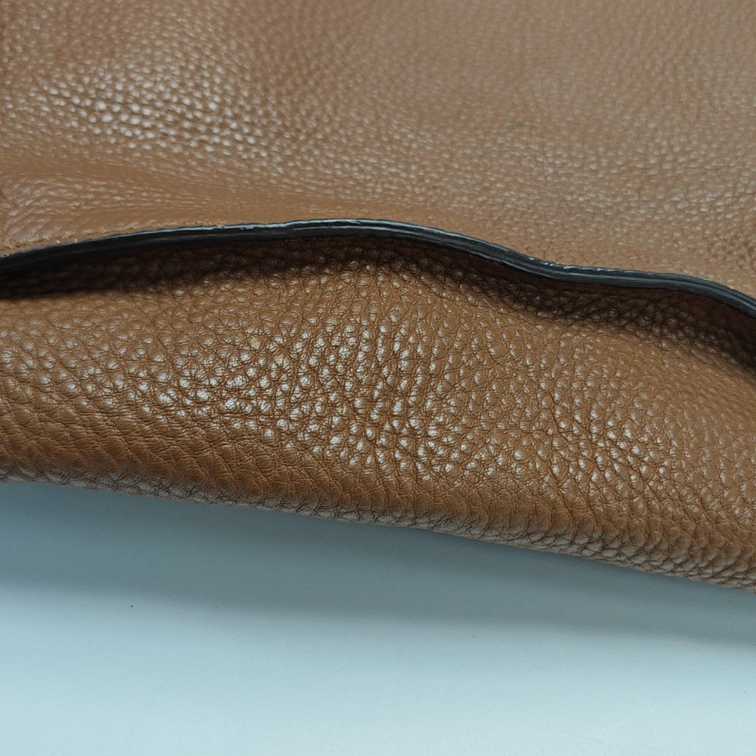Calfskin Shoulder Bag Brown