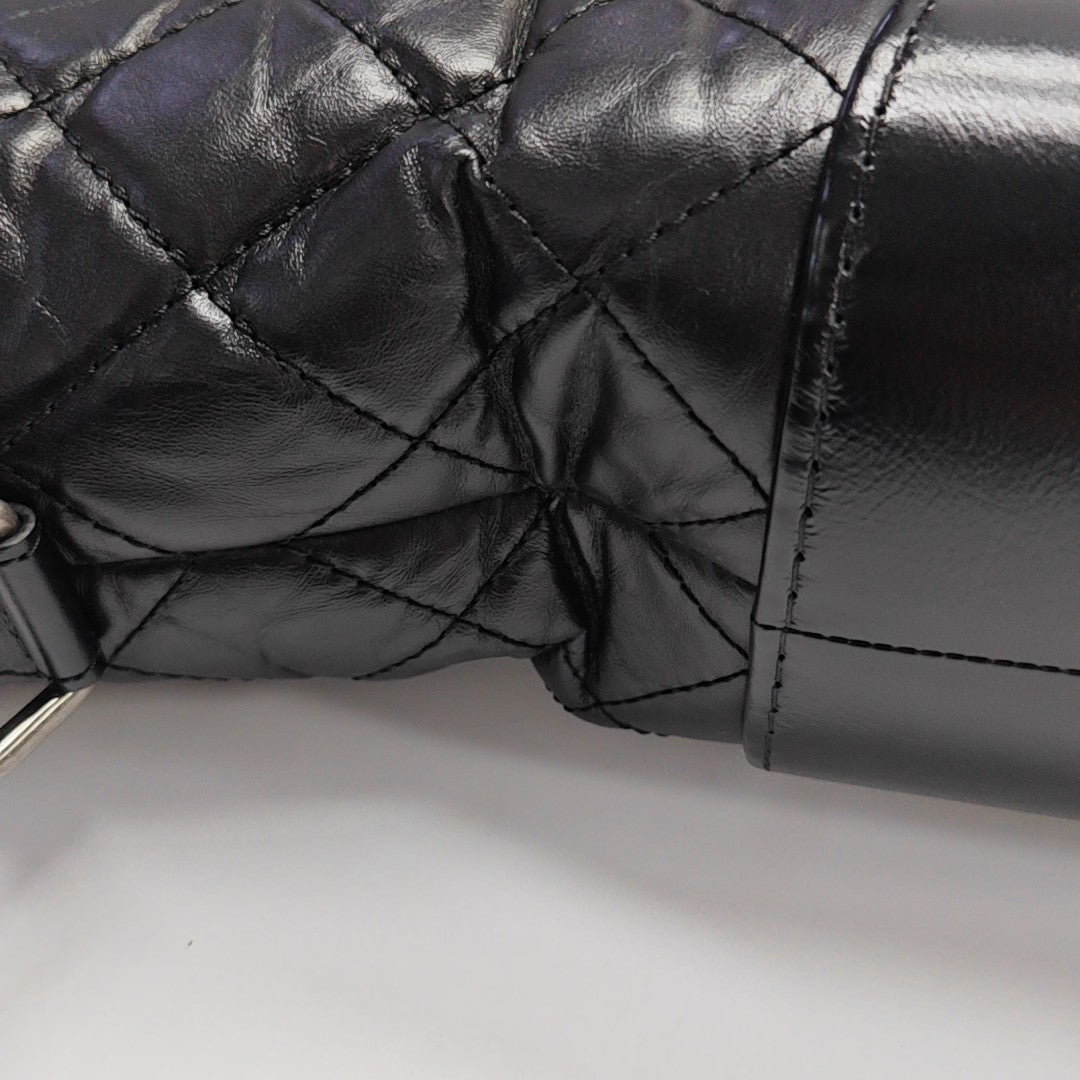 GABRIELLE Medium Quilted Calfskin Black