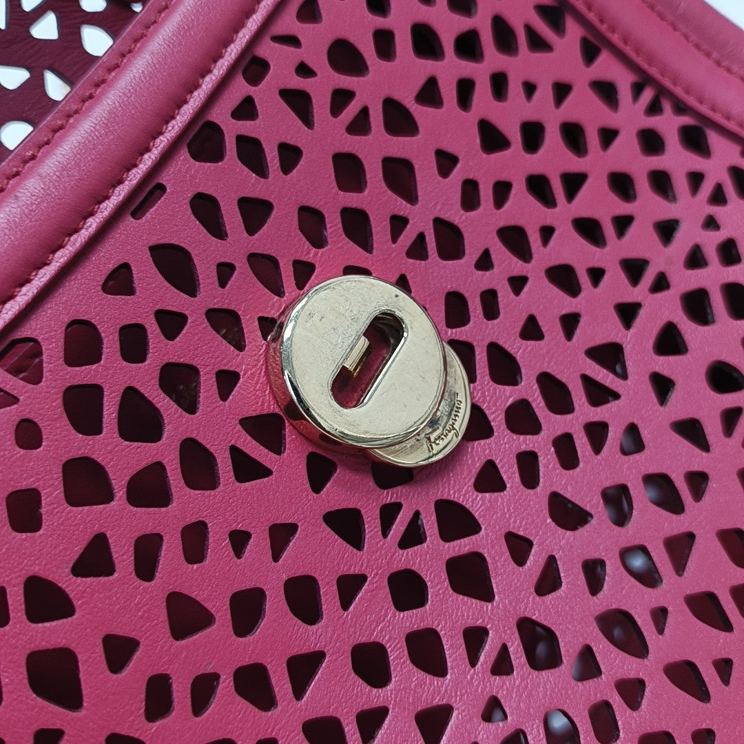 Calfskin Shoulder Bag Red