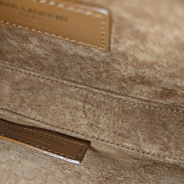 Calfskin Top Handle Bag Brown