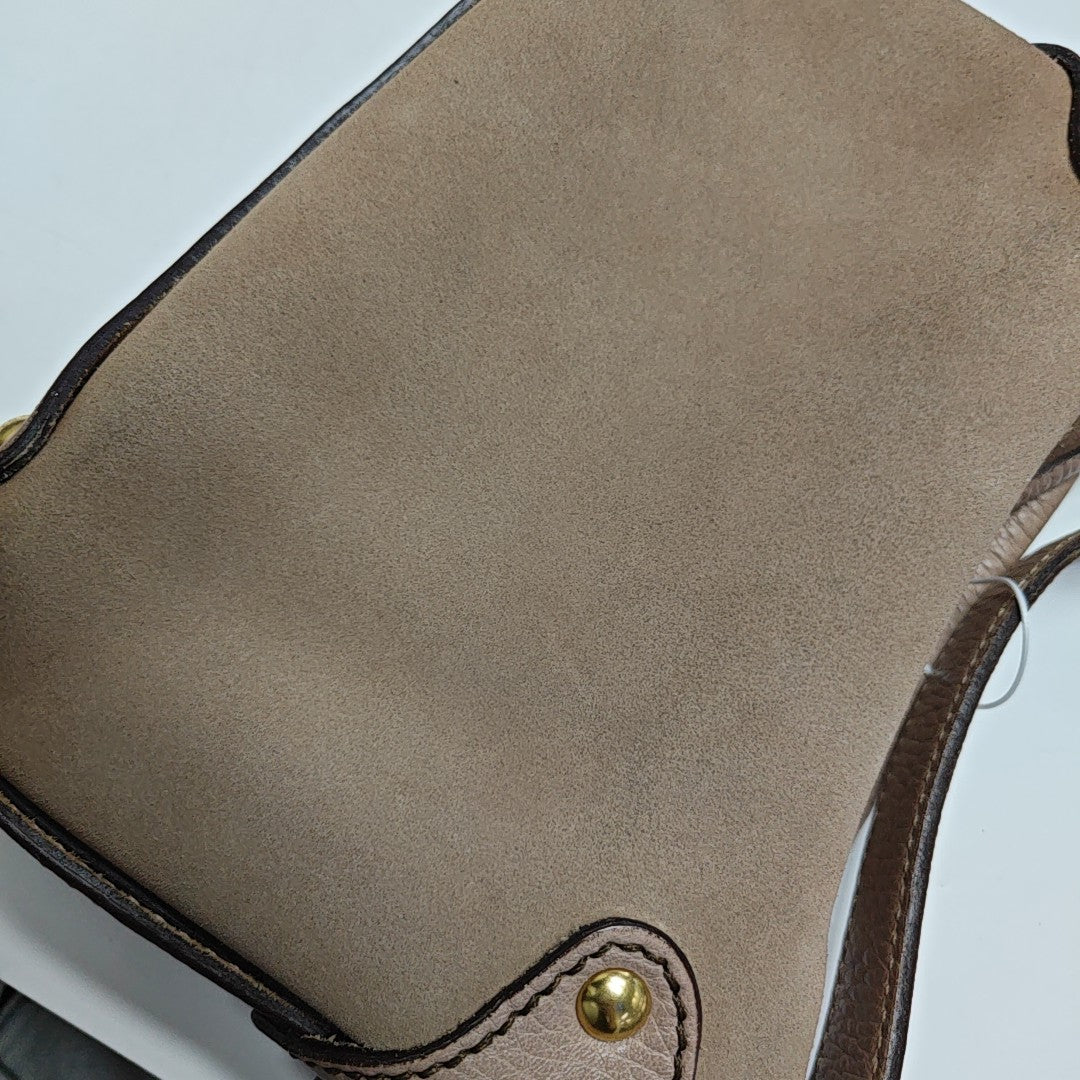Suede Top Handle Bag Pink