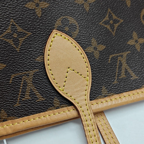 NEVERFULL MM Monogram Coated Canvas Brown