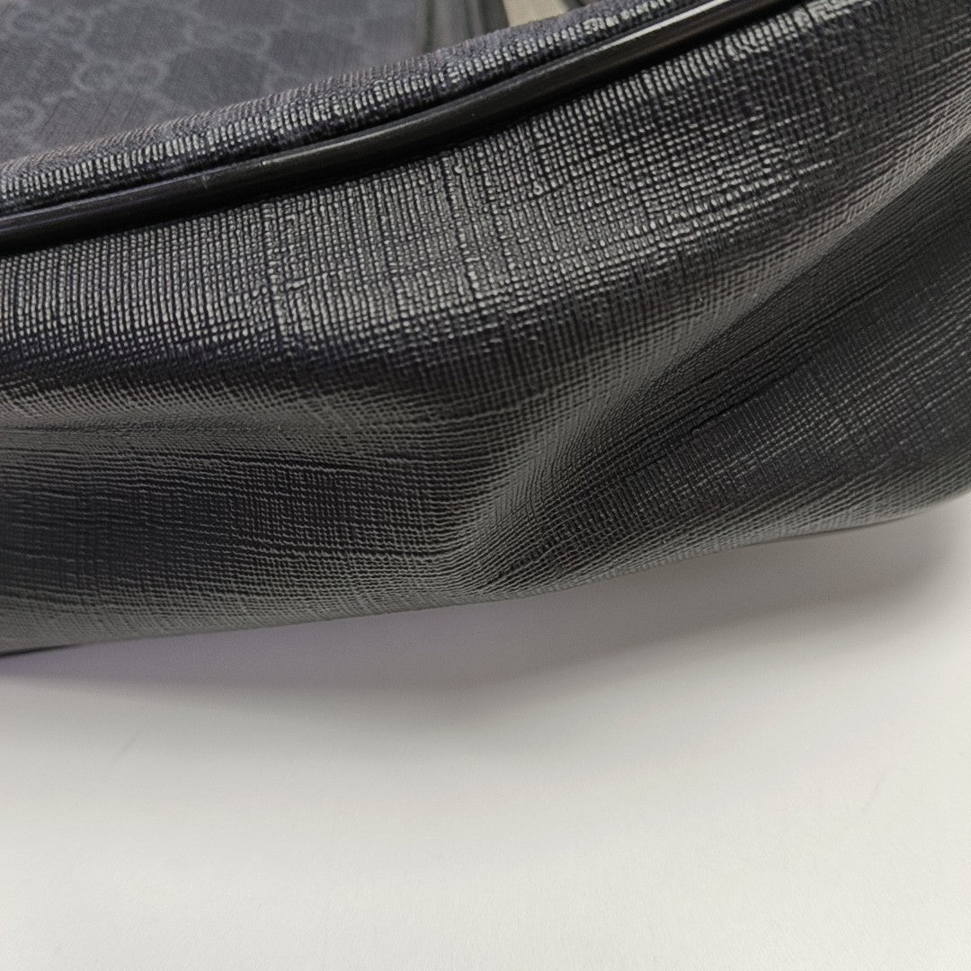 Monogram Coated Canvas Shoulder Bag Black