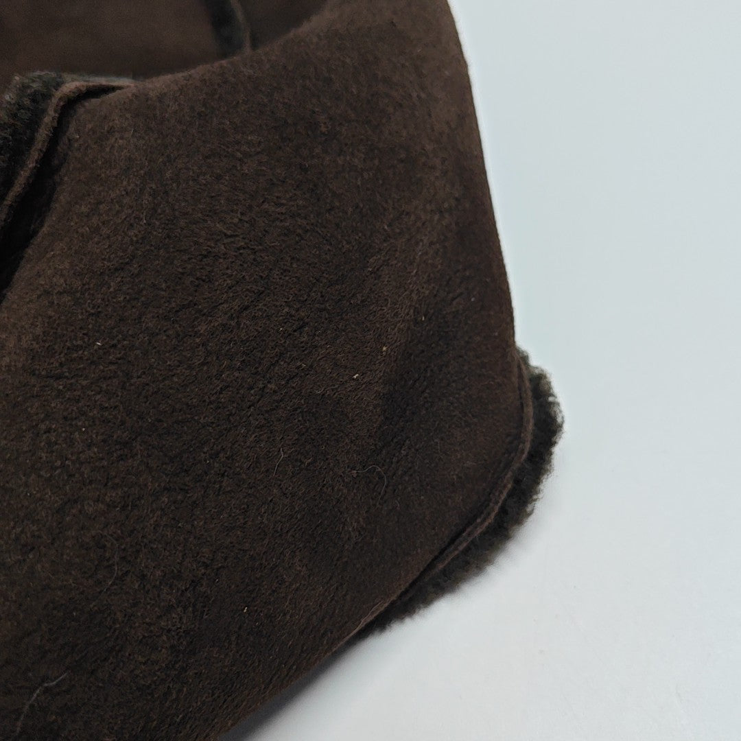 Fabric Top Handle Bag Brown