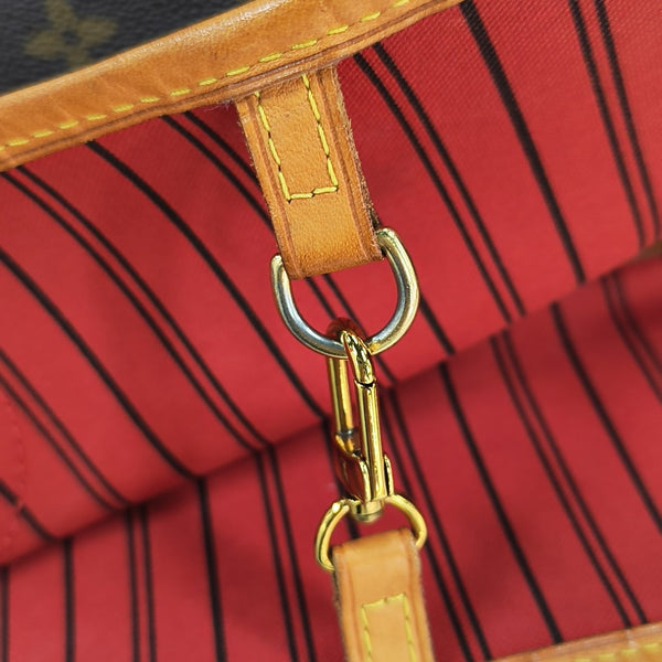 NEVERFULL MM Monogram Coated Canvas Brown