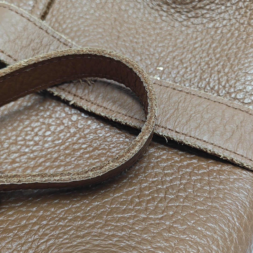 Calfskin Shoulder Bag Brown