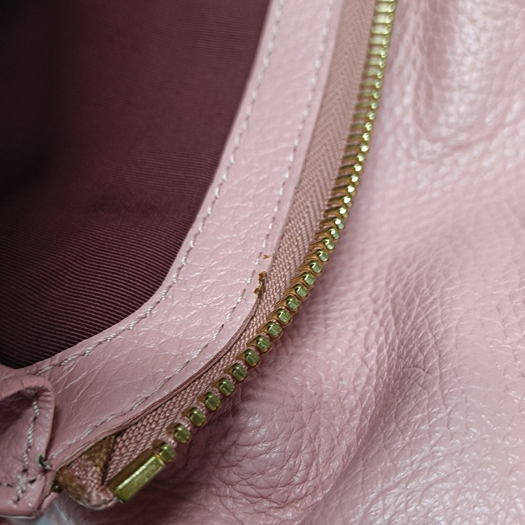 Leather Tote Bag Pink
