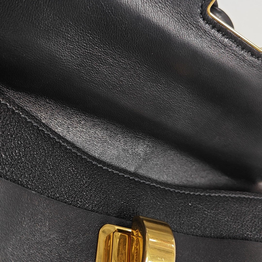 Calfskin Shoulder Bag Black