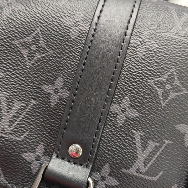 KEEPALL 25 Monogram Coated Canvas Black