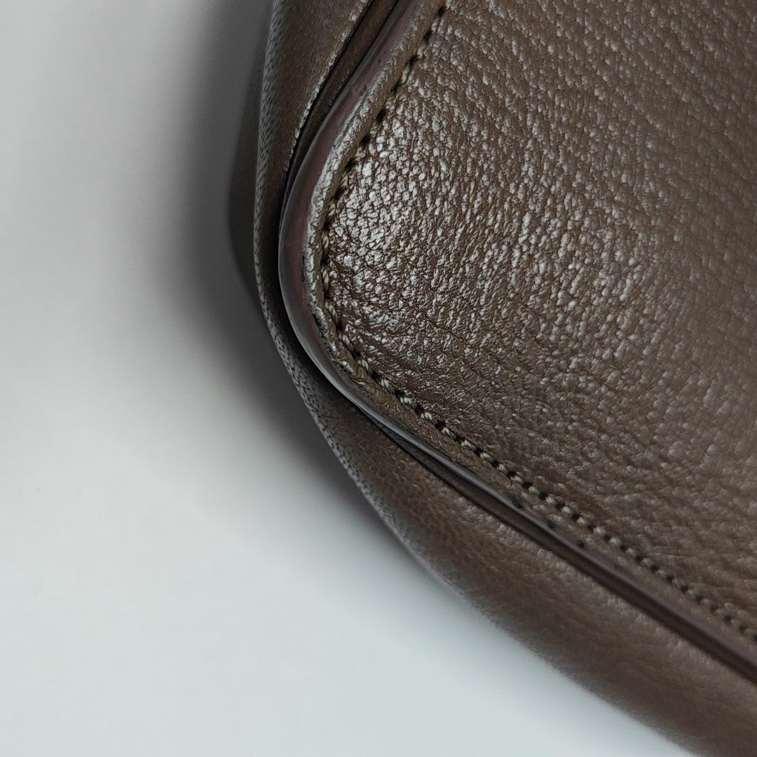 Calfskin Shoulder Bag Brown