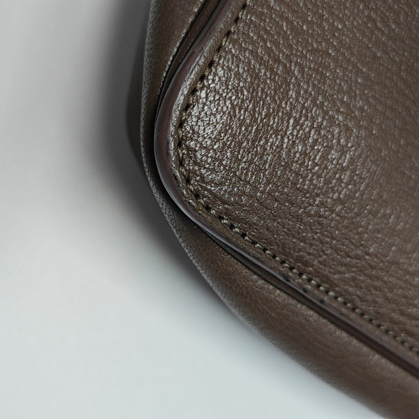 Calfskin Shoulder Bag Brown
