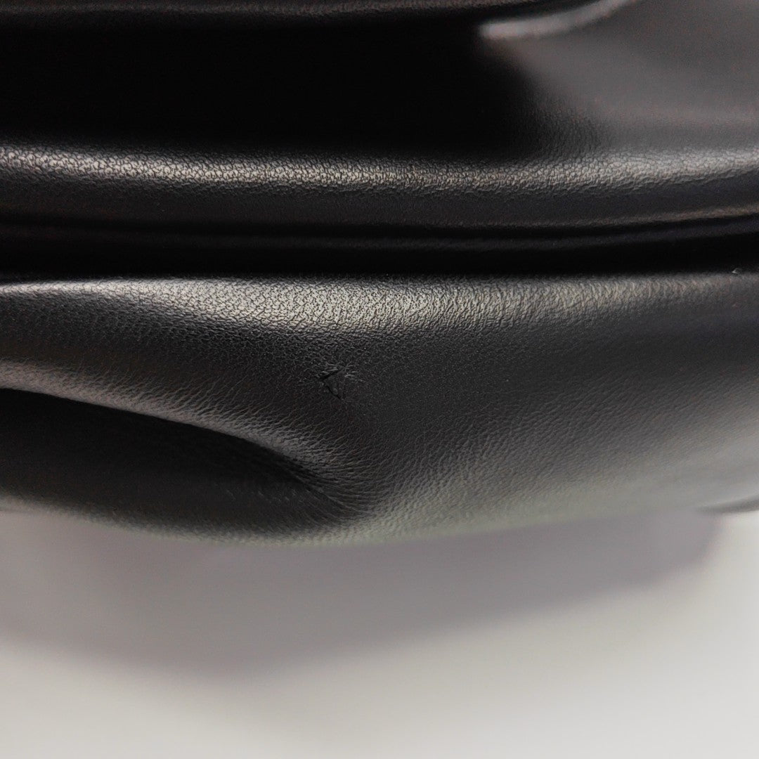 Quilted Calfskin Shoulder Bag Black