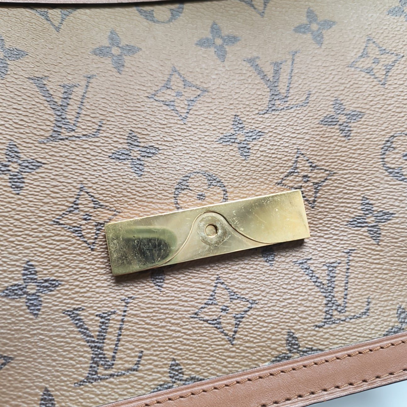 DAUPHINE MM Monogram Coated Canvas Brown