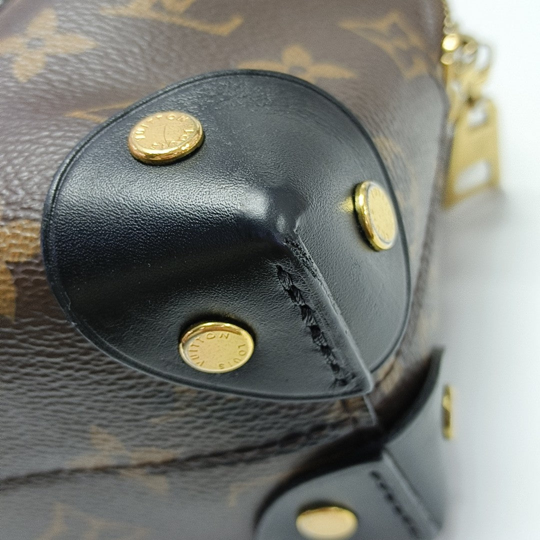 PETITE MALLE Monogram Coated Canvas Brown