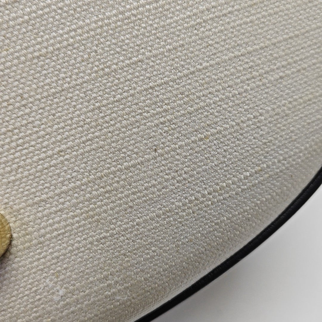 Coated Canvas Shoulder Bag Beige