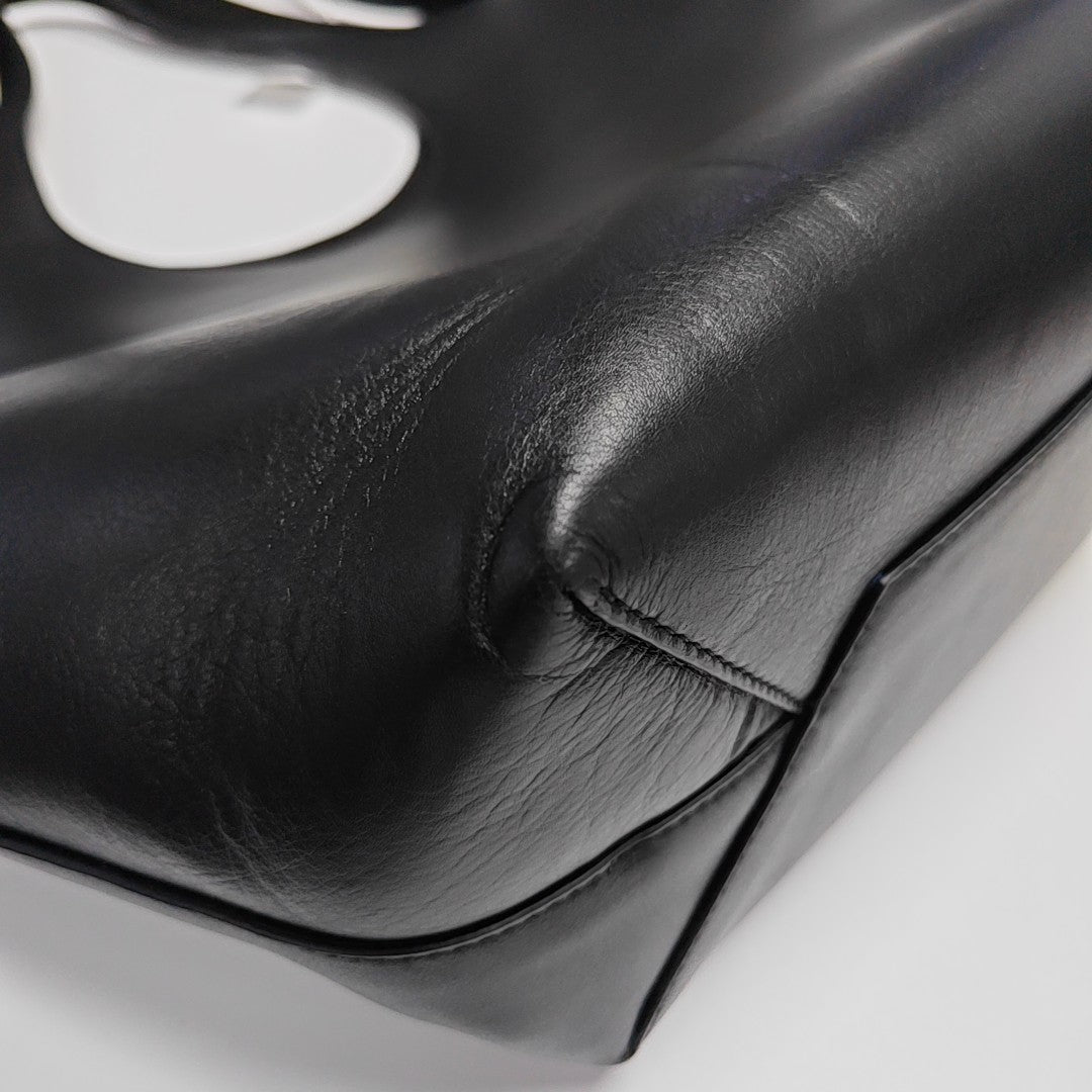 Calfskin Top Handle Bag Black