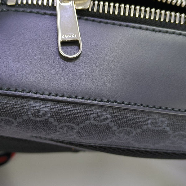 Monogram Coated Canvas Backpack Black
