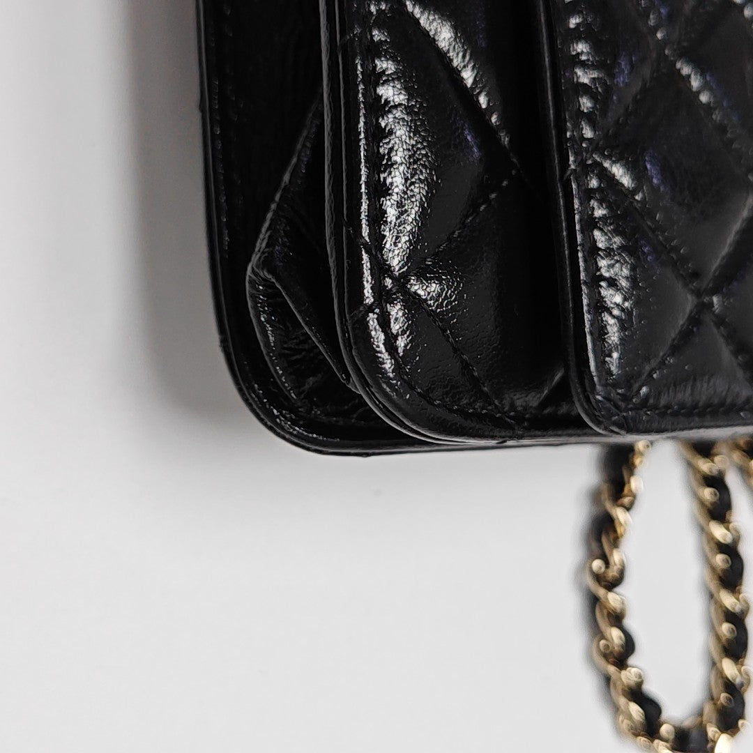 WOC Quilted Calfskin Black