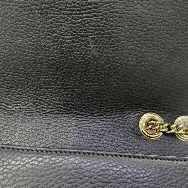 Interlocking G Large Calfskin Black