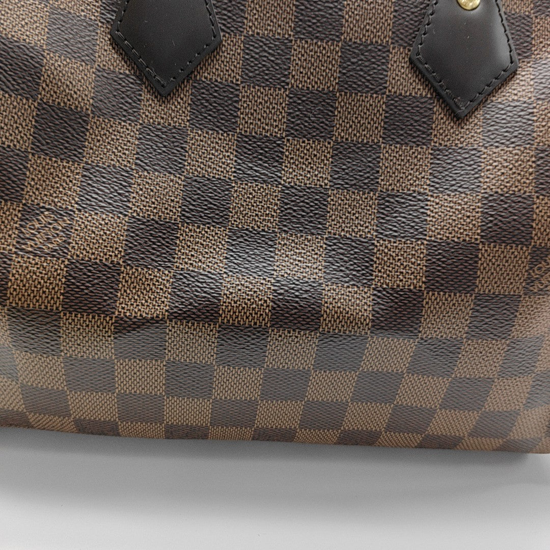 SPEEDY 25 Damier Ebene Coated Canvas Brown