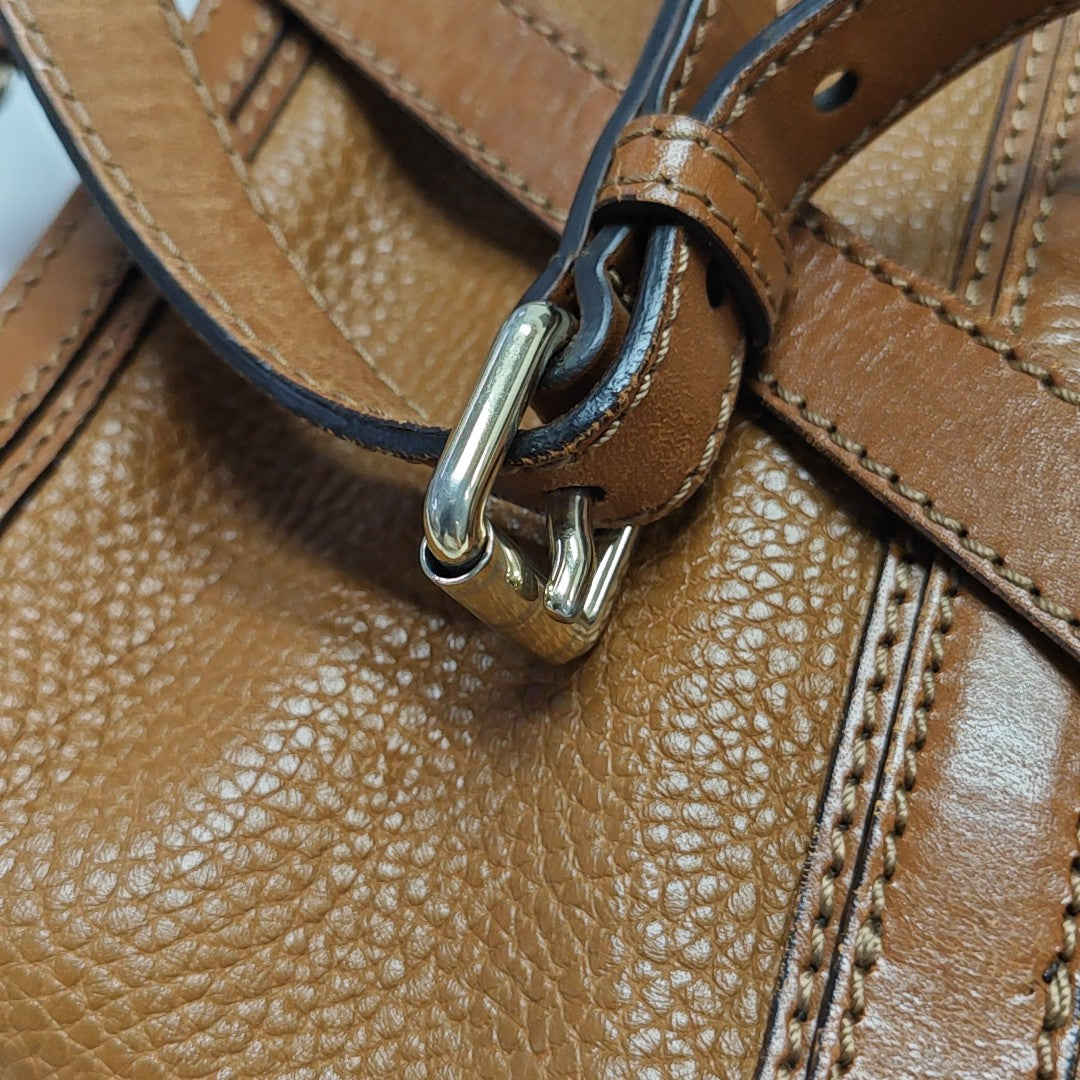 Calfskin Shoulder Bag Brown