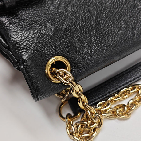 Anytime Flap Monogram Calfskin Black