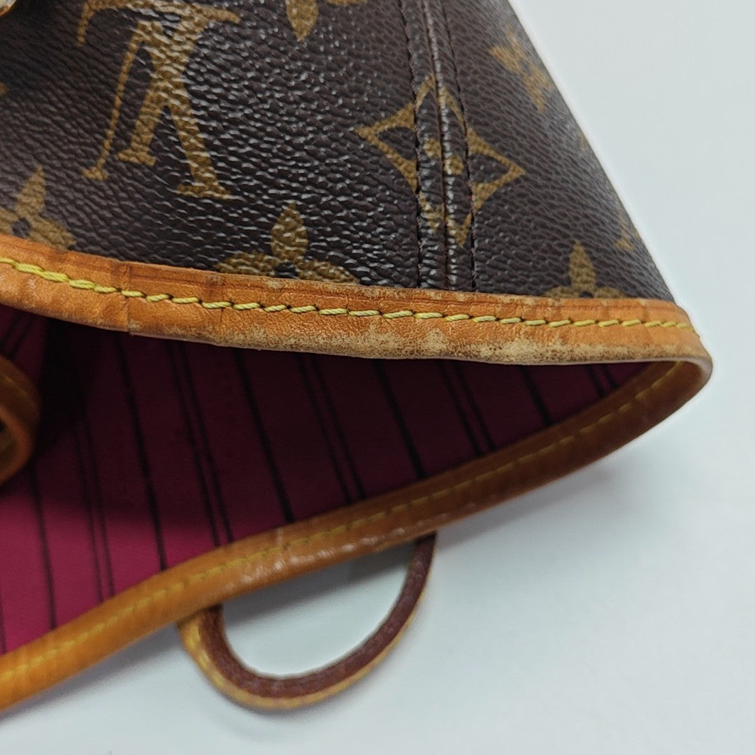 NEVERFULL MM Monogram Coated Canvas Brown