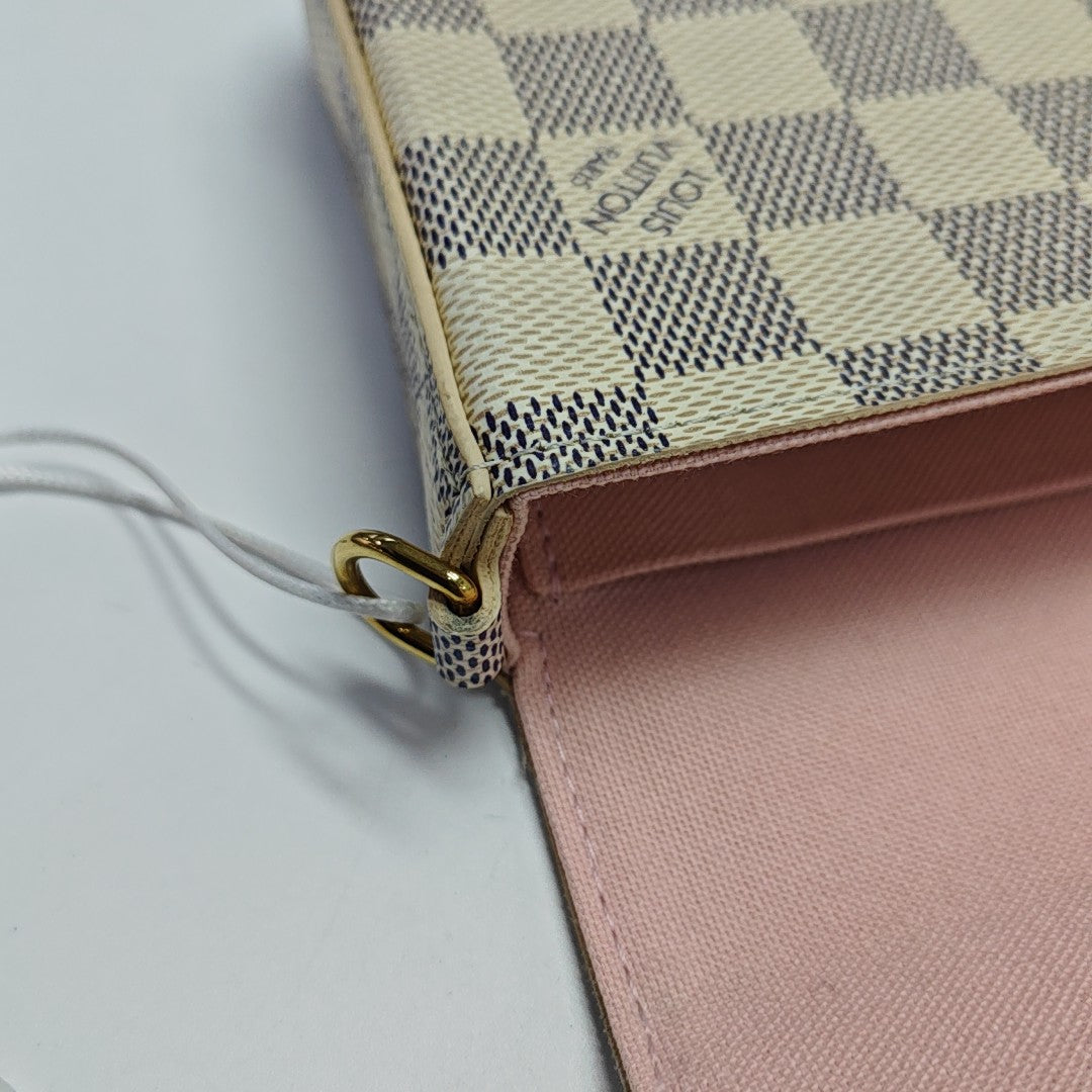 FÉLICIE Damier Azur Coated Canvas White