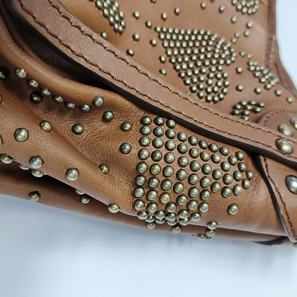 Calfskin Top Handle Bag Brown