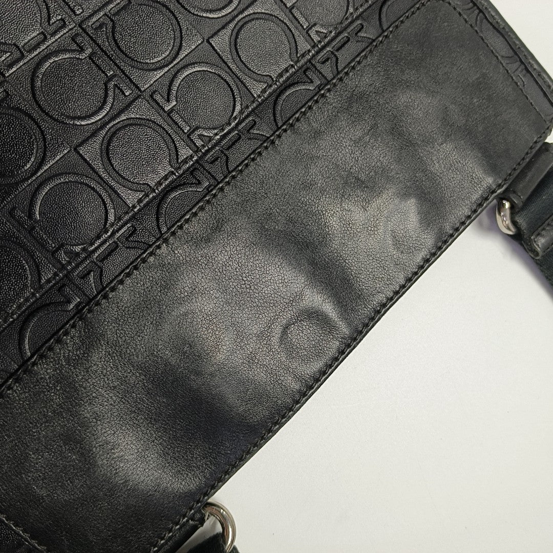 Calfskin Shoulder Bag Black