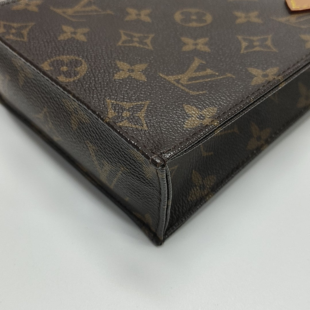 SAC PLAT Mini Monogram Coated Canvas Brown