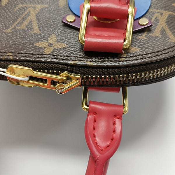 ALMA BB Monogram Coated Canvas Brown