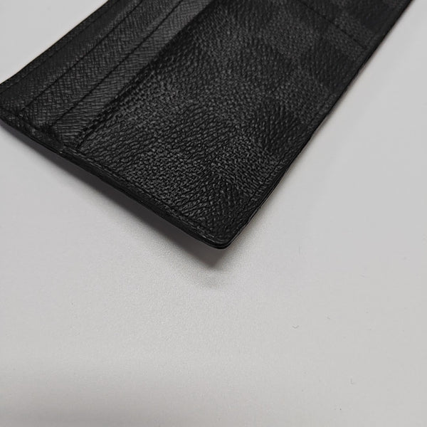 DAMIER EBENE MM Damier Graphite Coated Canvas Gray Wallet