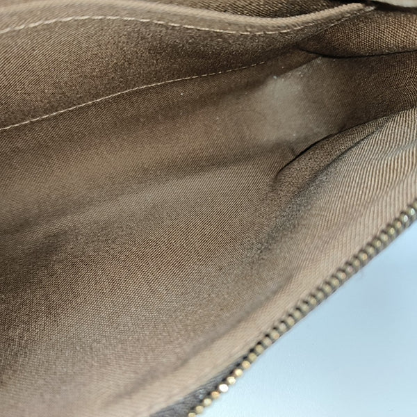 ACCESSOIRES GM Monogram Coated Canvas Brown