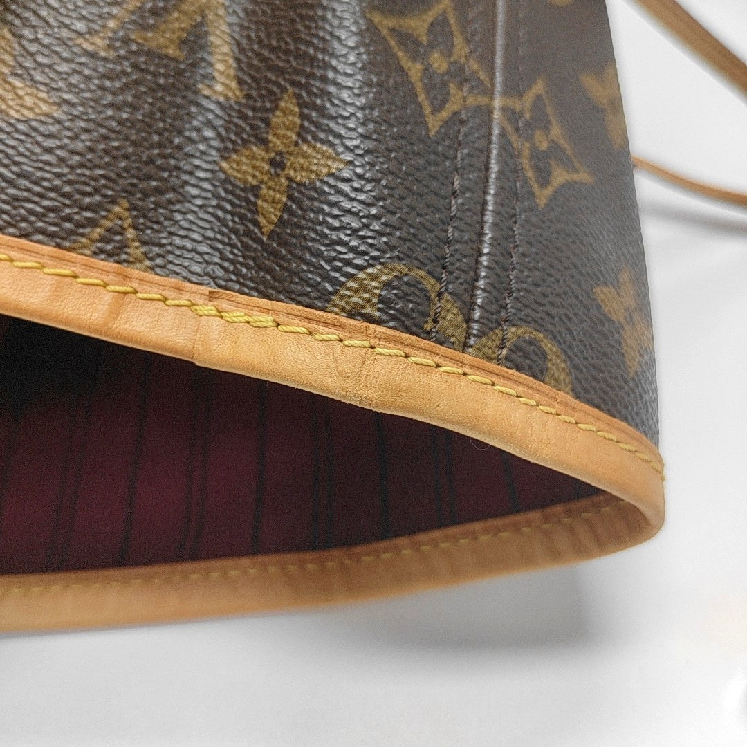 NEVERFULL Monogram Coated Canvas Brown