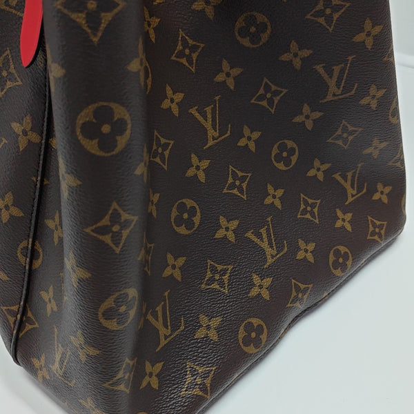 NÉONOÉ MM Monogram Coated Canvas Brown