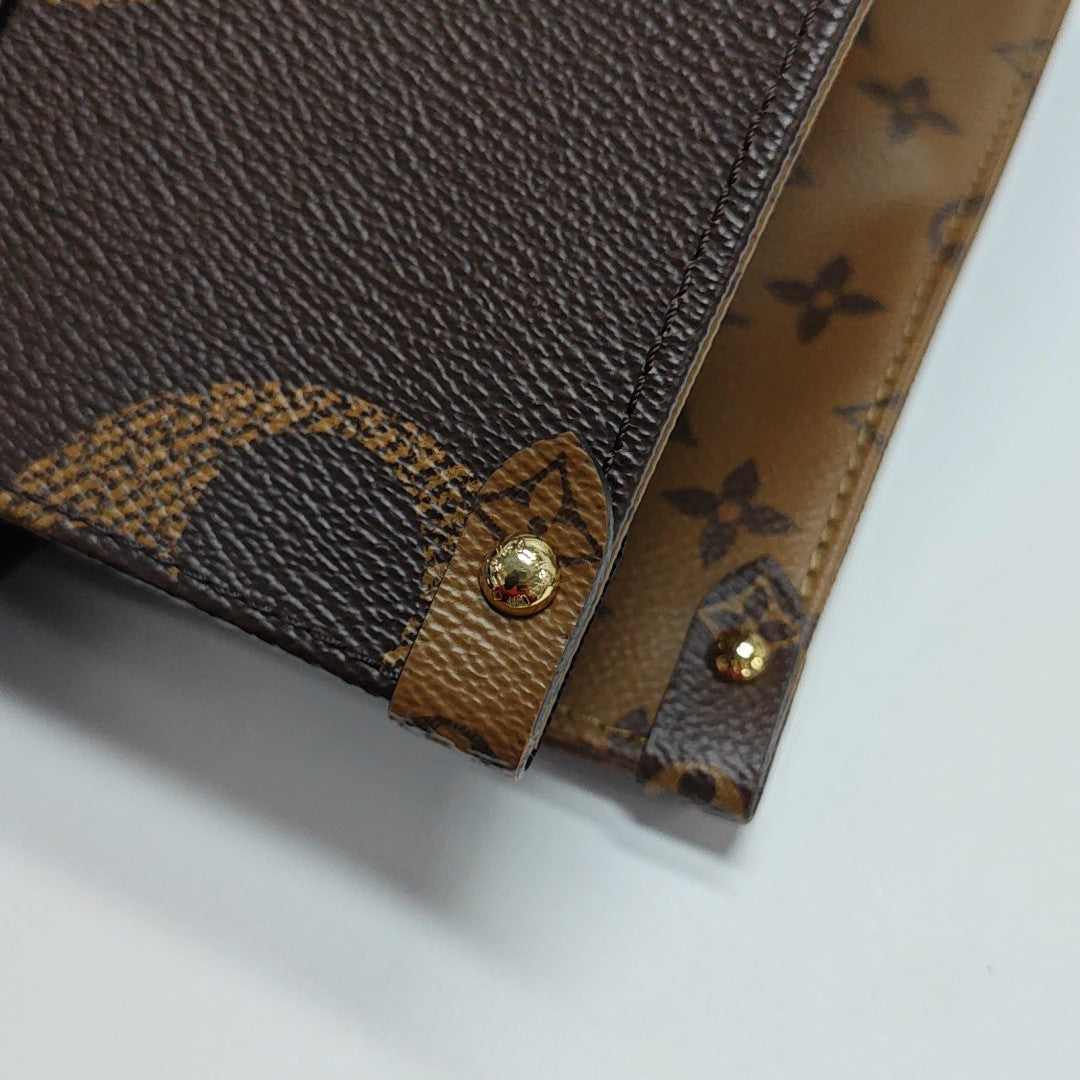 Authenticated pre-owned  ONTHEGO MM Monogram Coated Canvas Brown - Tote Bag at Looply
