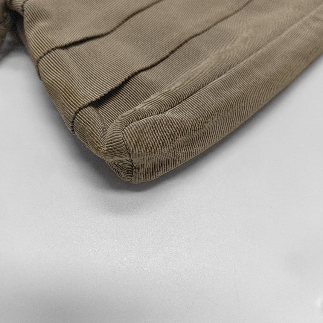 Nylon Top Handle Bag Beige
