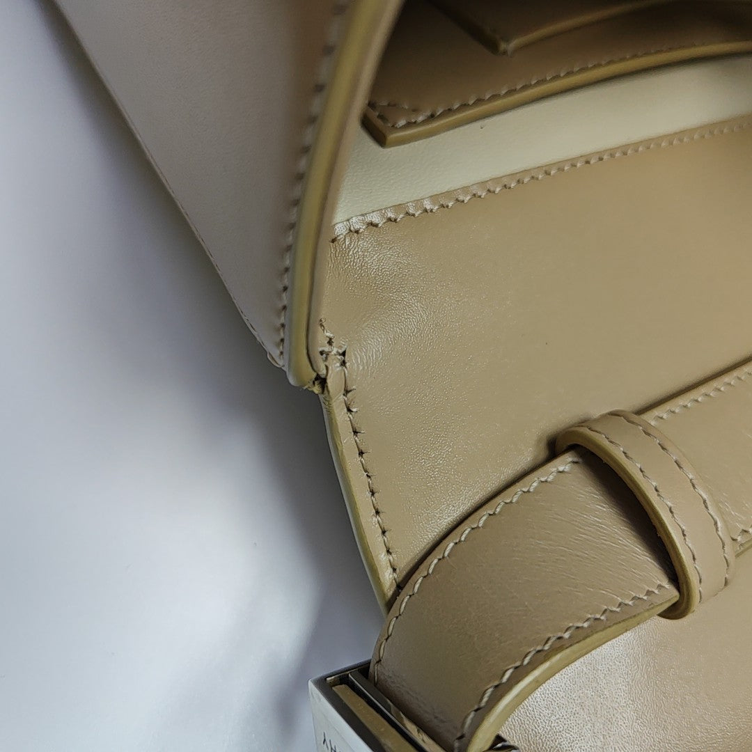 Calfskin Shoulder Bag Medium Beige