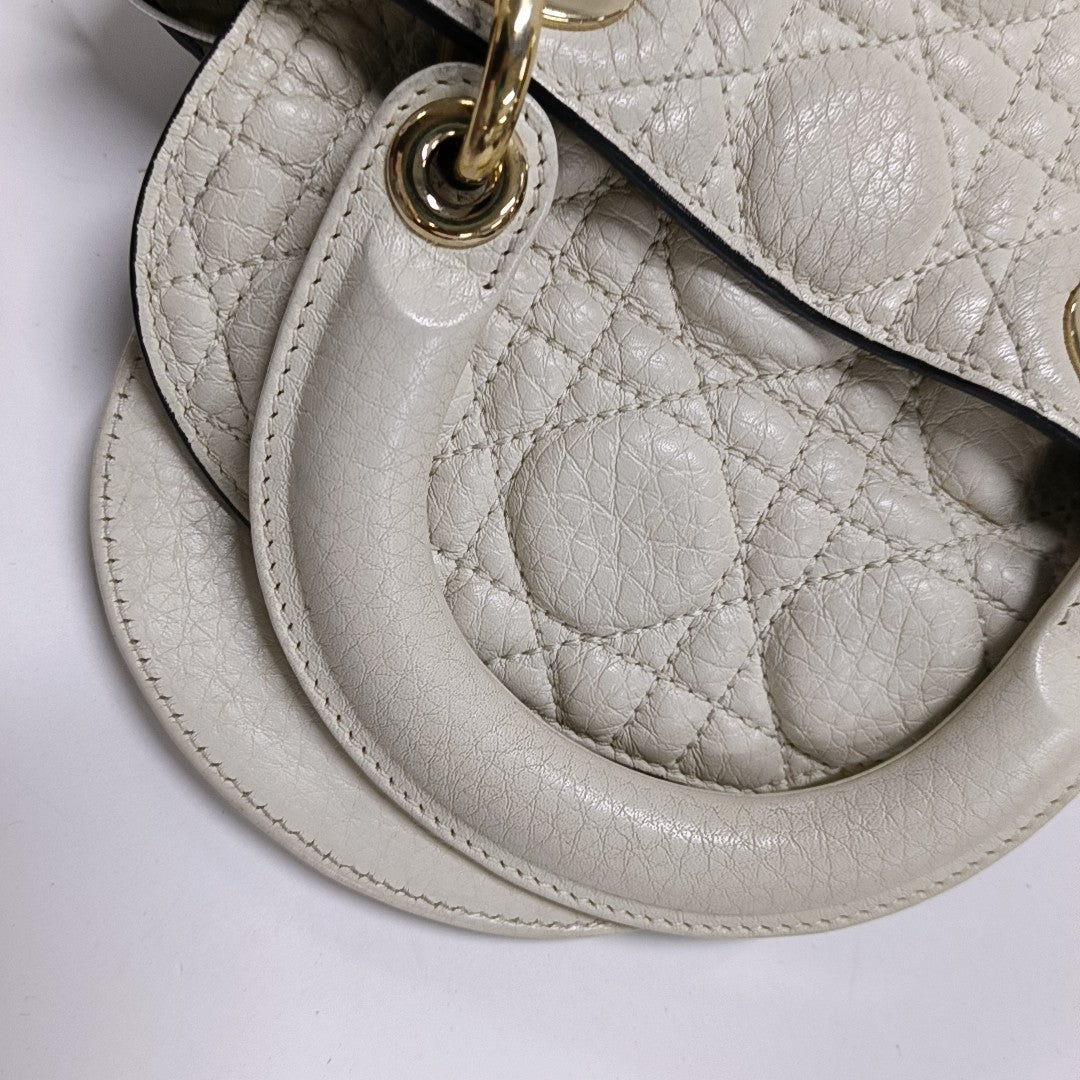 Lady Dior Mini Cannage Lambskin White