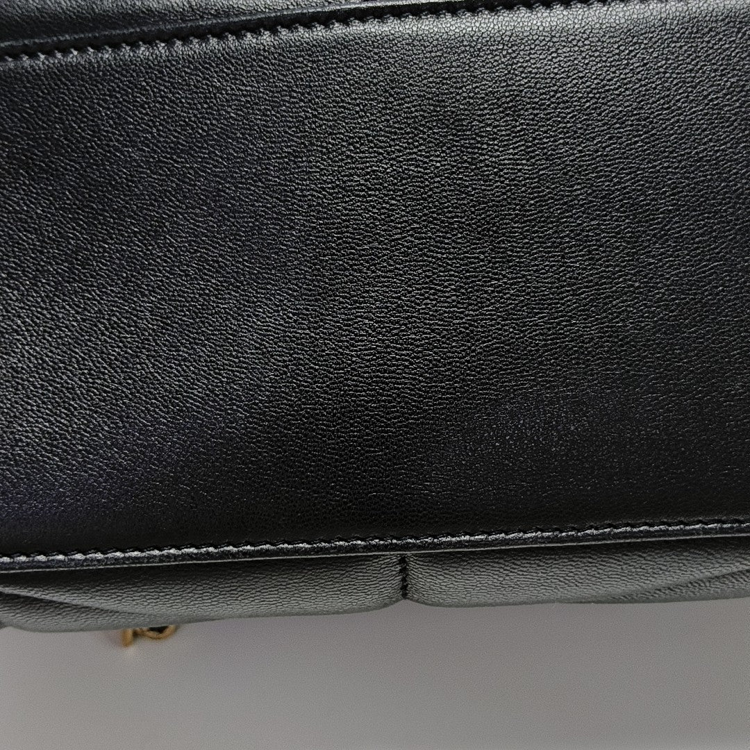 PUFFER Small Quilted Lambskin Black