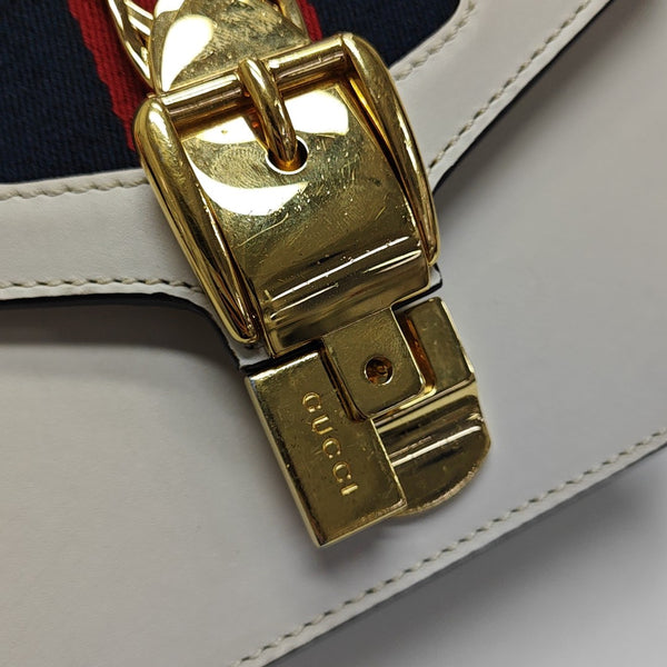 Sylvie Mini Calfskin White