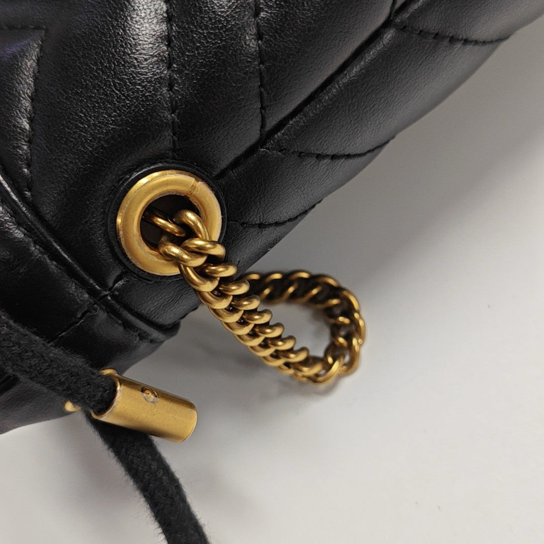 GG Marmont Mini Quilted Calfskin Black