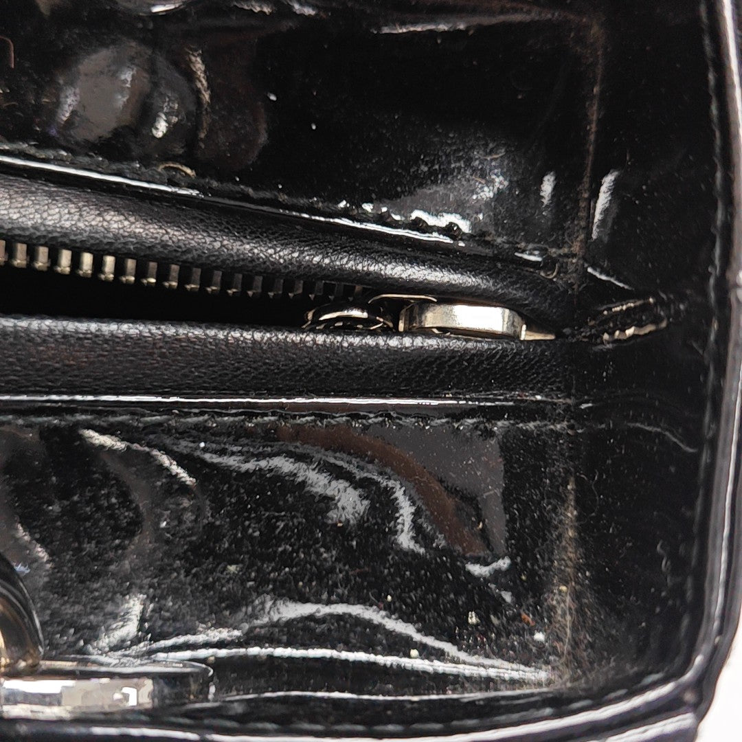 Lady Dior Medium Cannage Patent Leather Black