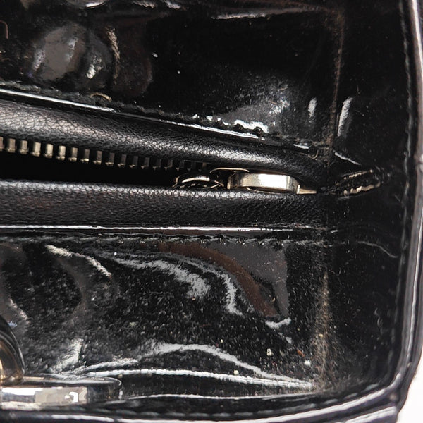Lady Dior Medium Cannage Patent Leather Black