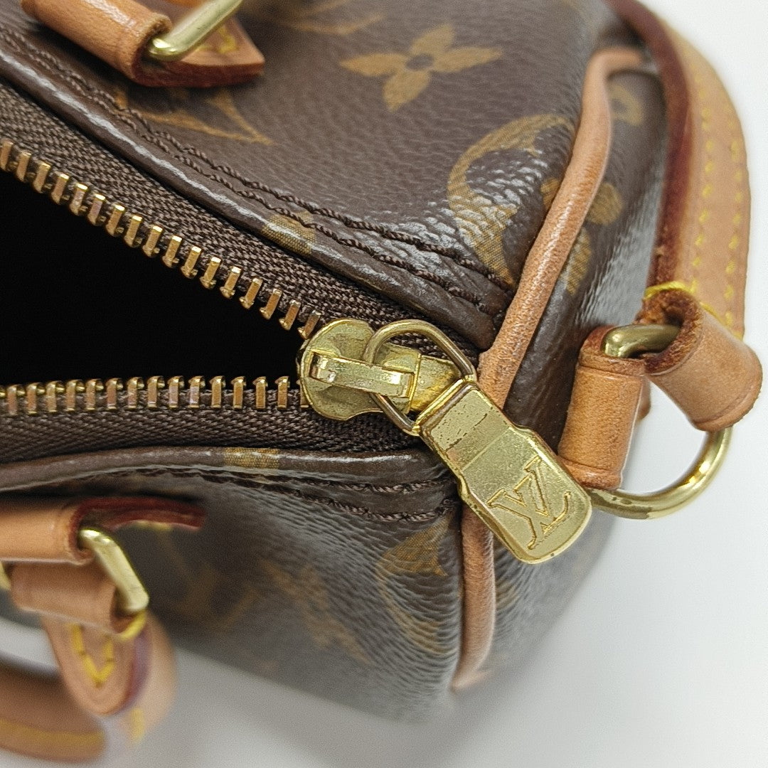 SPEEDY Nano Monogram Coated Canvas Brown