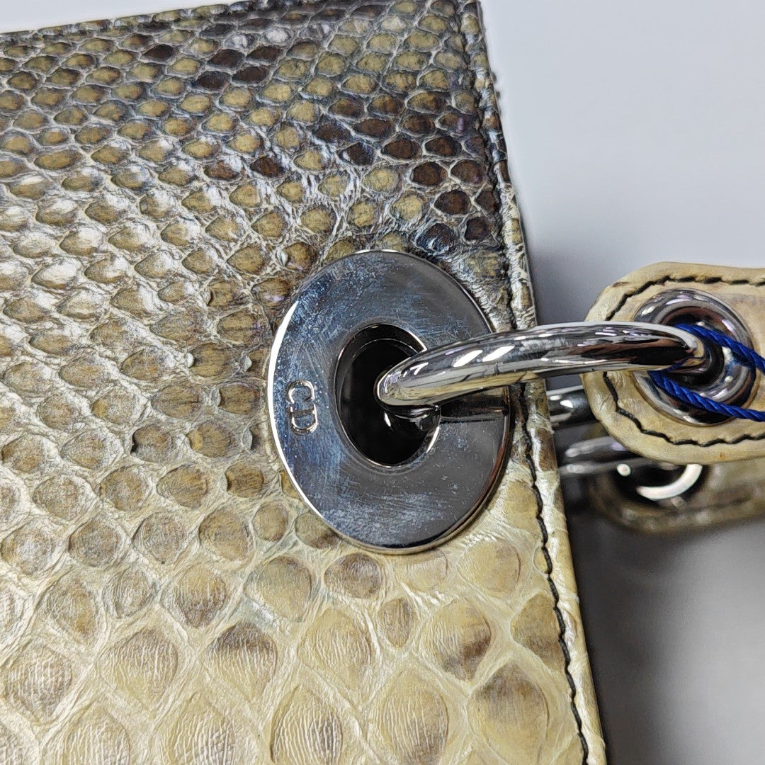 Lady Dior Medium Python Brown