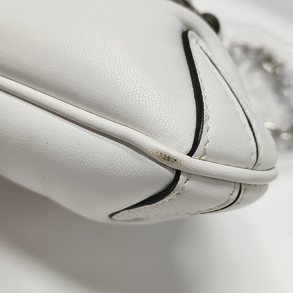 Horsebit Chain Small Lambskin White