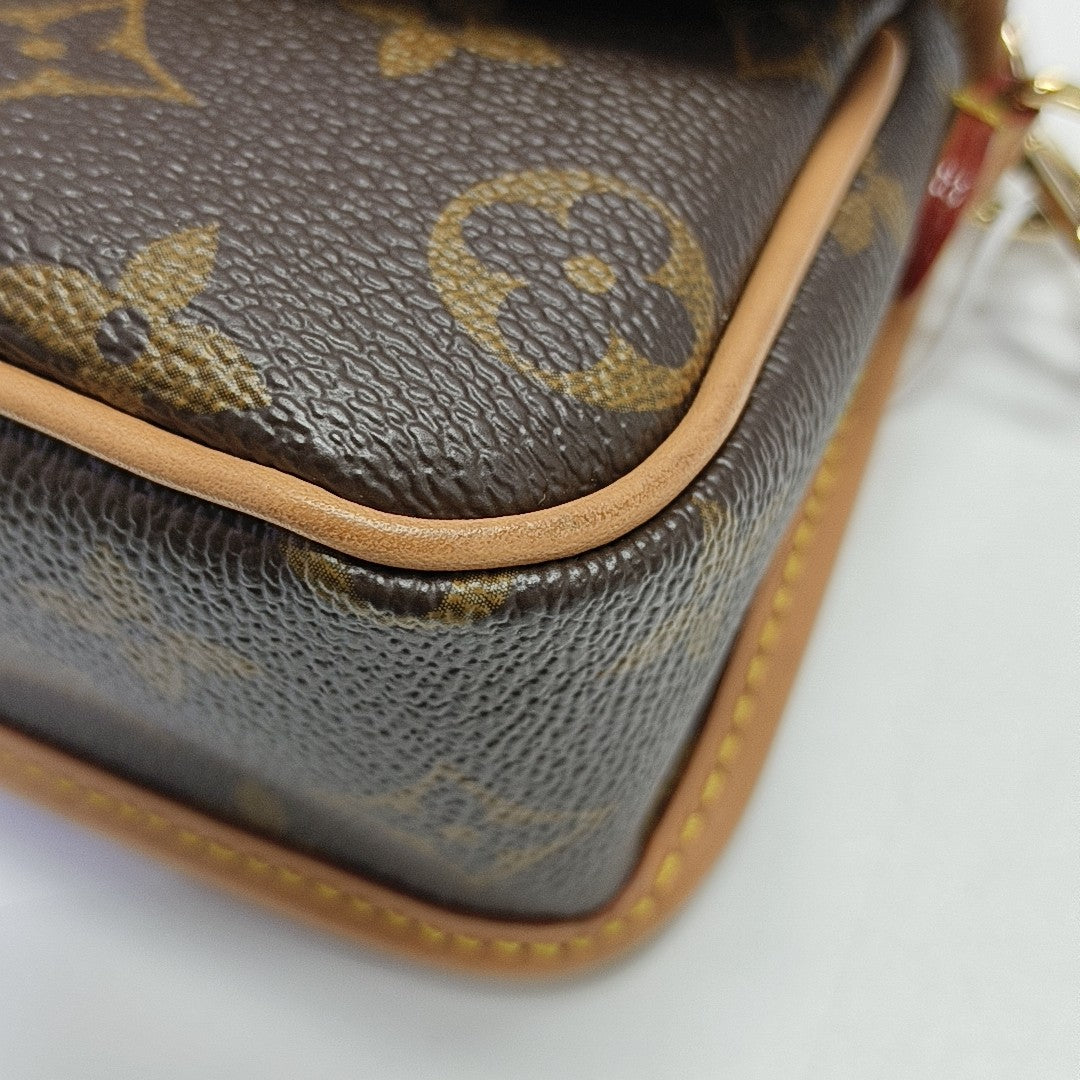 DIANE Nano Monogram Coated Canvas Brown
