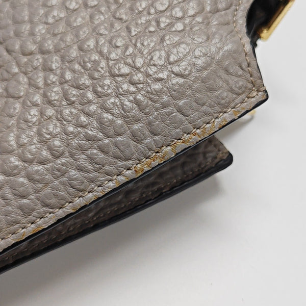 Calfskin Shoulder Bag Gray